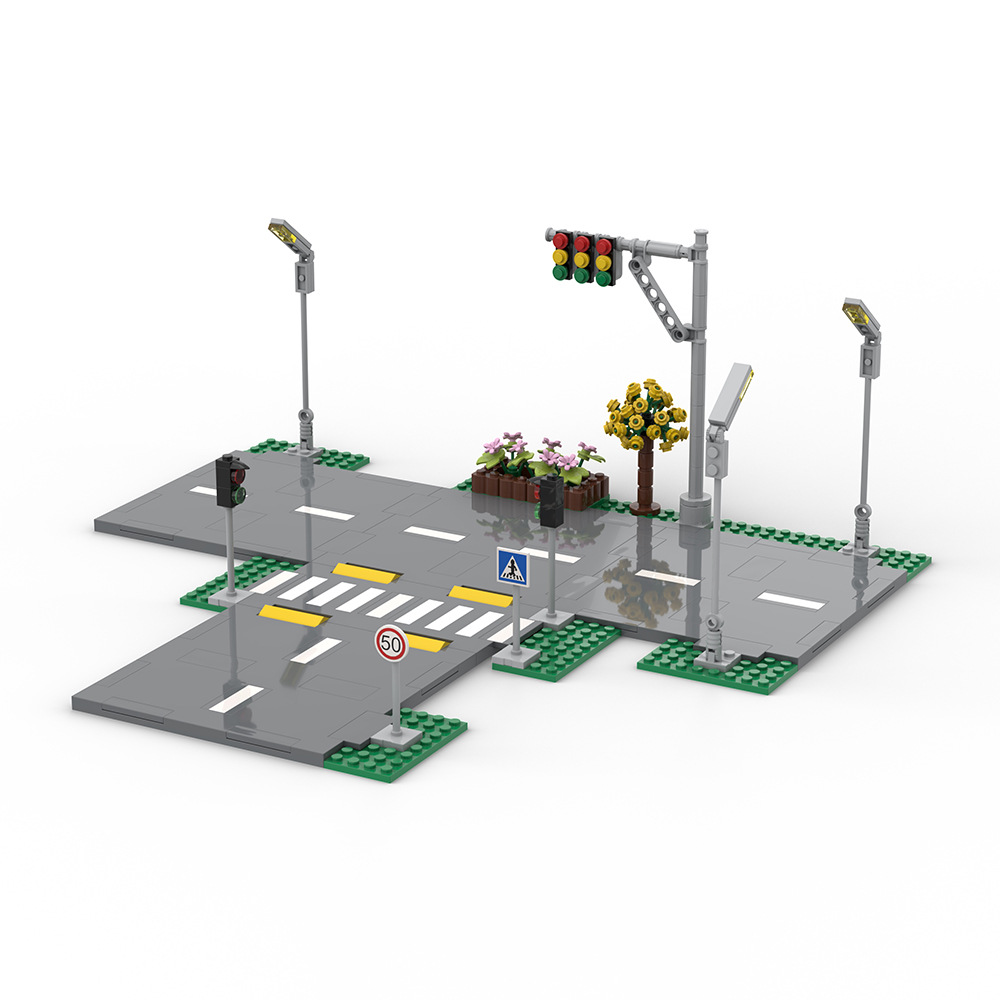 道路小场景T型路