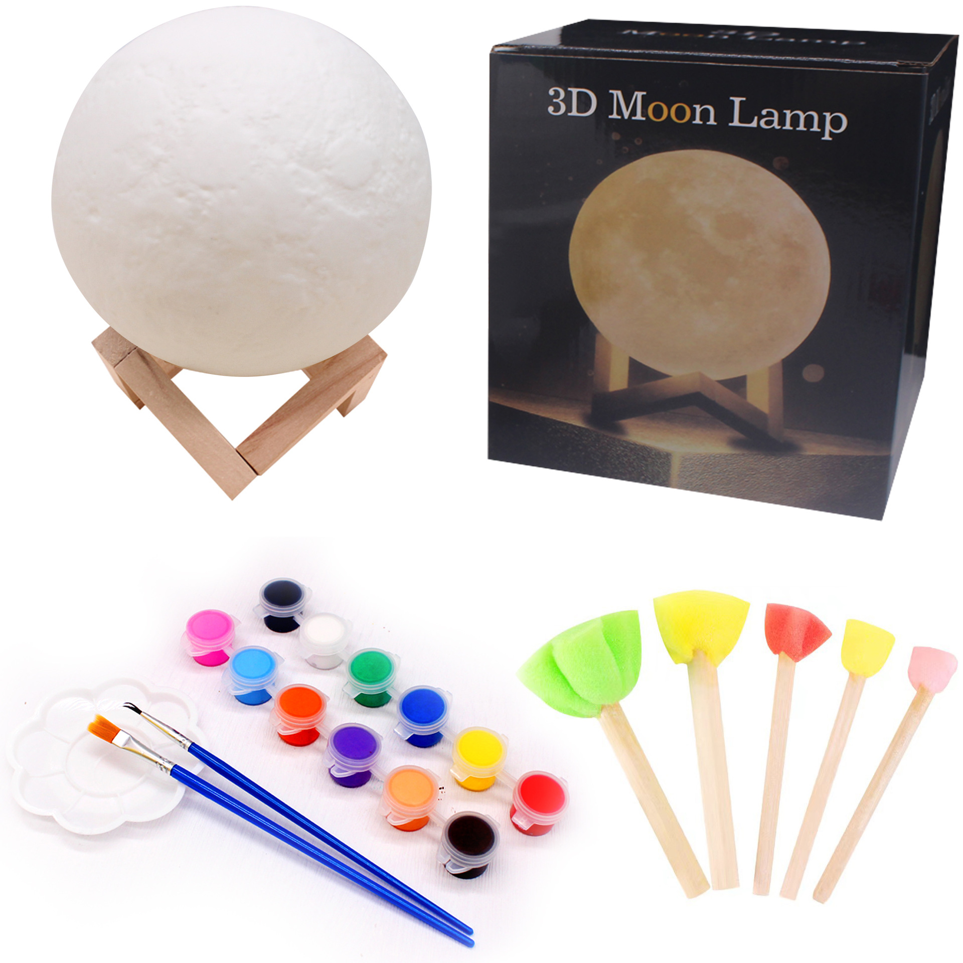 木架月球灯套装