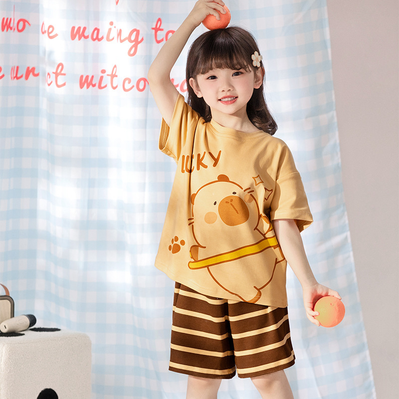 复制_女童睡衣韩版宽松夏季短袖纯棉透气中大童圆.jpg
