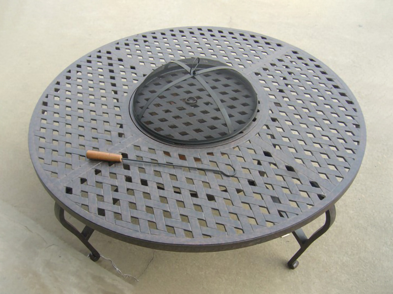 cxt9085T火盆桌 9085C联通花餐椅 (3)