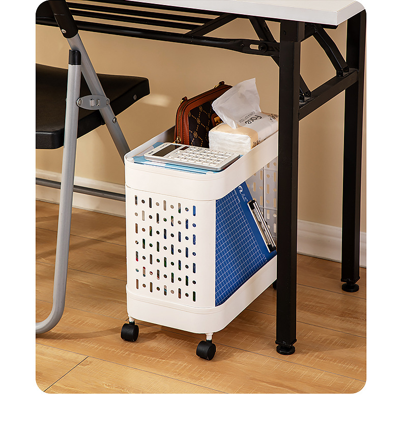 办公桌桌下移动小推车置物架落地书桌厨房浴室夹缝蔬菜