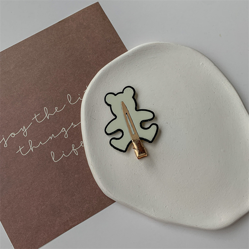 白色小熊无痕夹