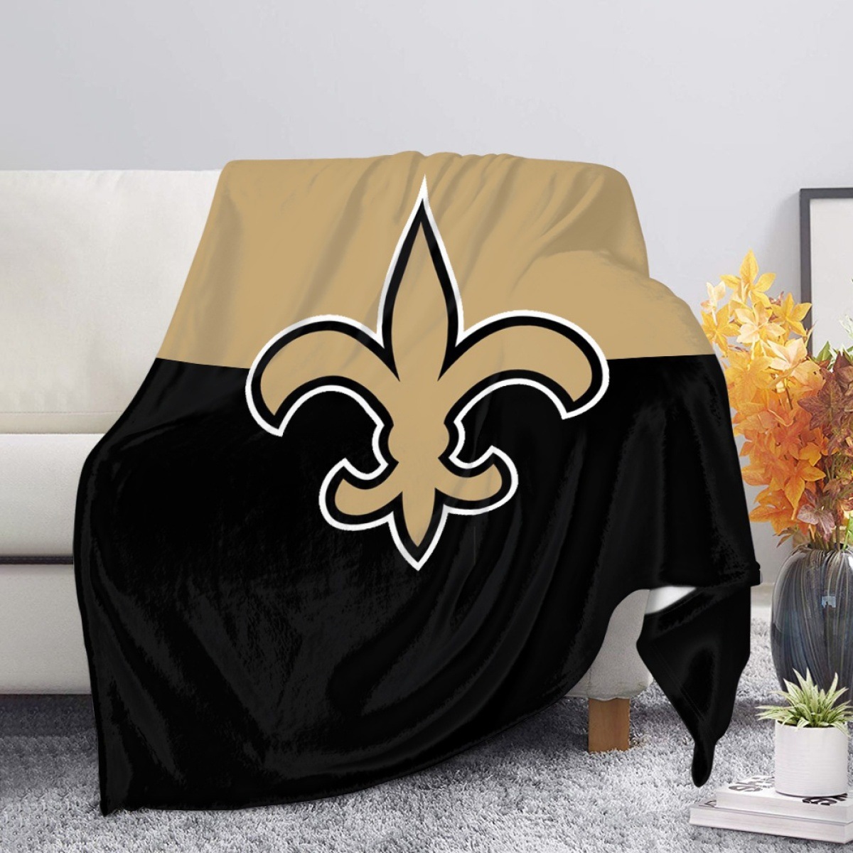 外贸欧美毛毯法兰绒毯子法莱绒毯NFL橄榄球来图印花批发代发