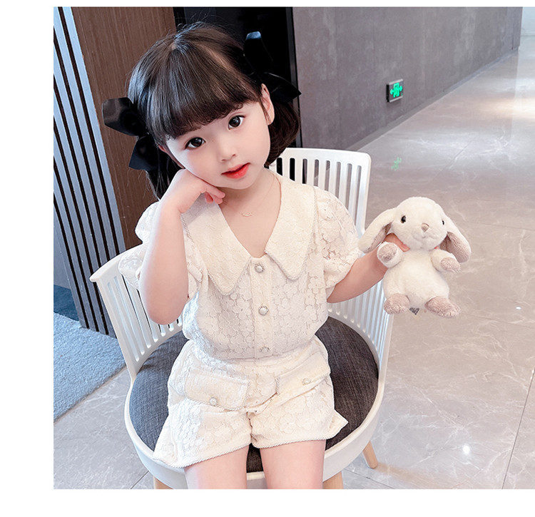 女童蕾丝套装夏季