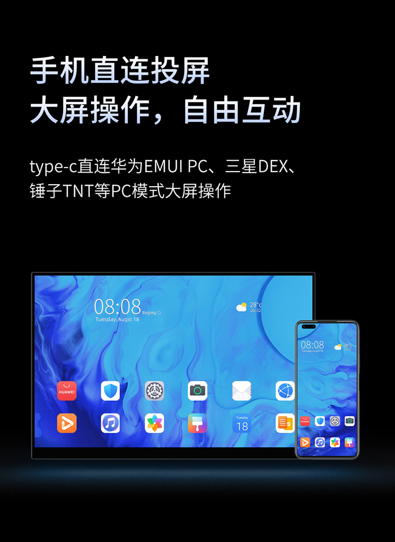 便携显示器TYPE-C