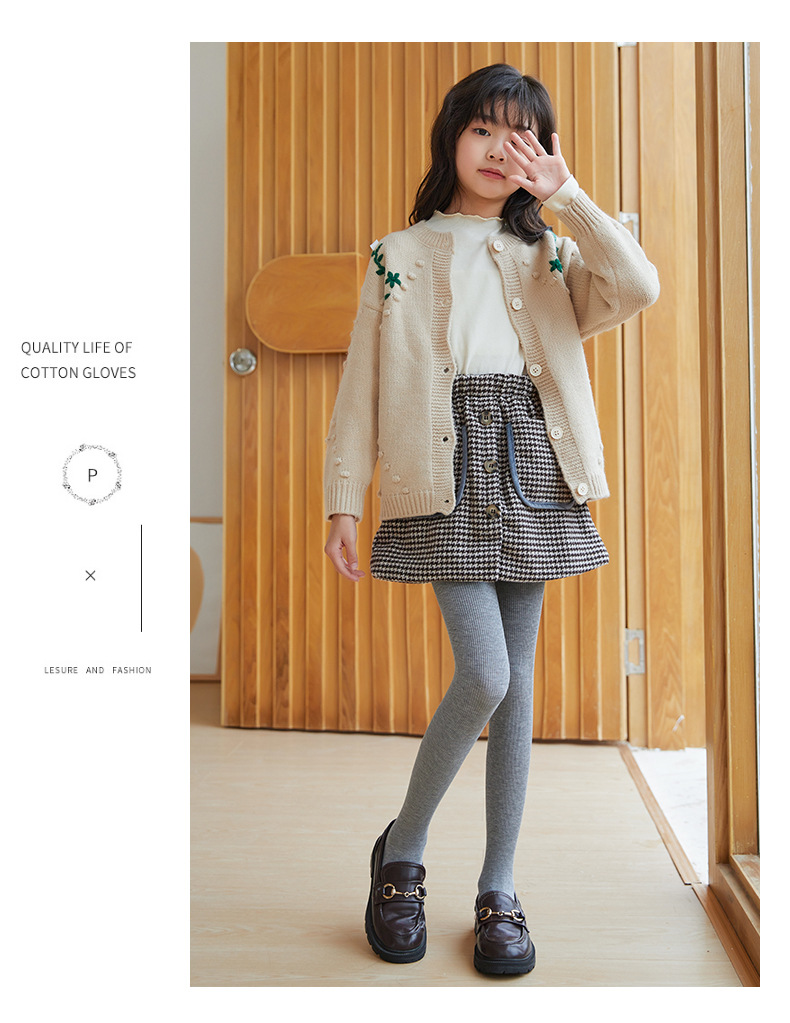 春秋竖条纹脚底爪爪连裤袜_20