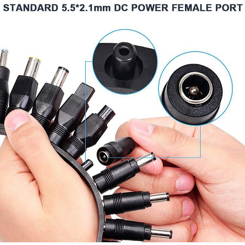 适用于笔记本电脑直流电源适配器套件5.5 x 2.1 mm