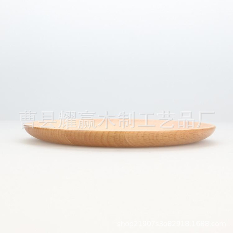 创意榉木姆明餐盘实木零食水果托盘简约甜品拍摄道具装饰BSCI