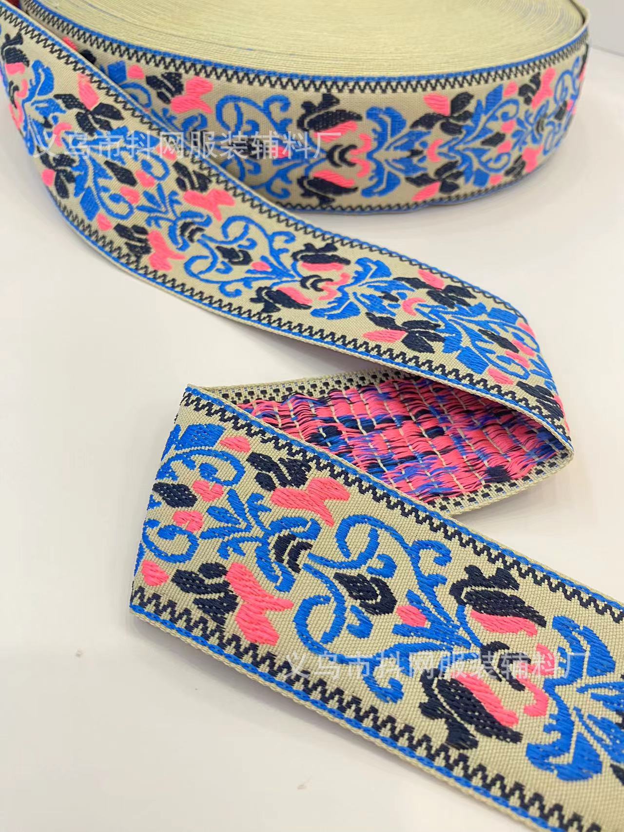 5cm提花刺绣织带演出服装辅料礼盒包装带