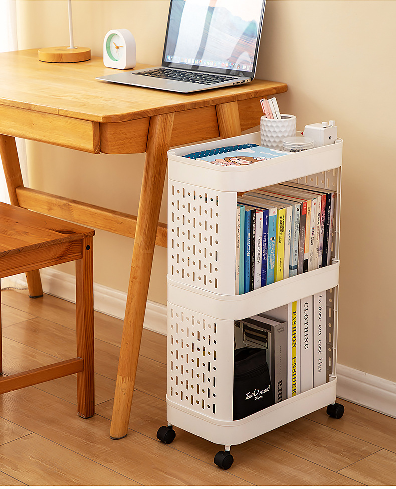 办公桌桌下移动小推车置物架落地书桌厨房浴室夹缝蔬菜