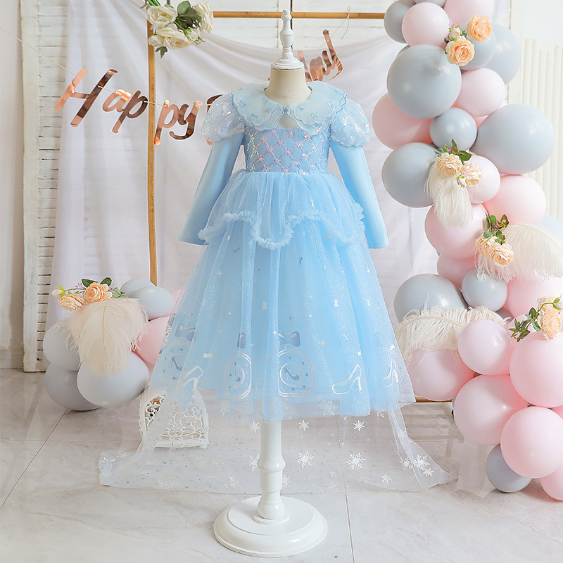 9104#蓝色-规格图-单裙