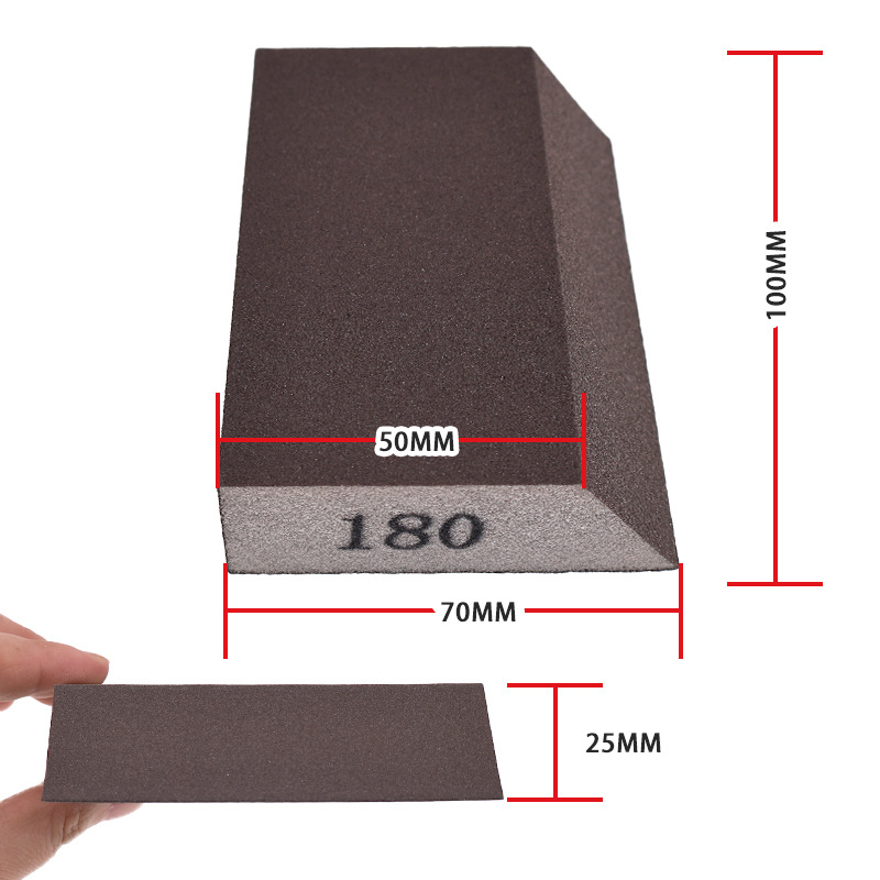 直角斜边海绵砂块70X100MM3