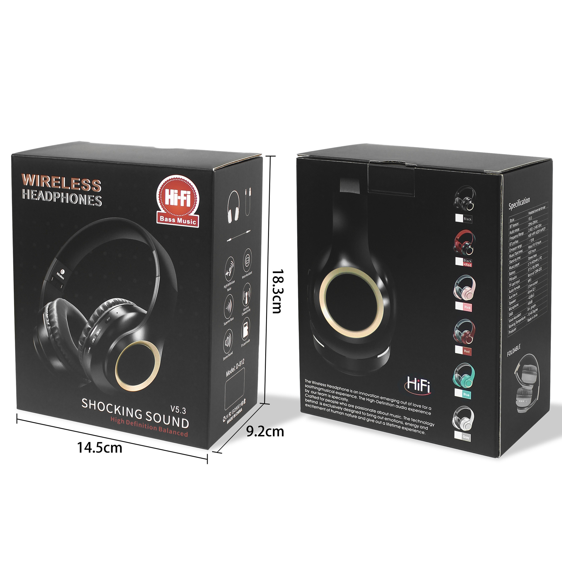 D-812正面背面（尺寸）