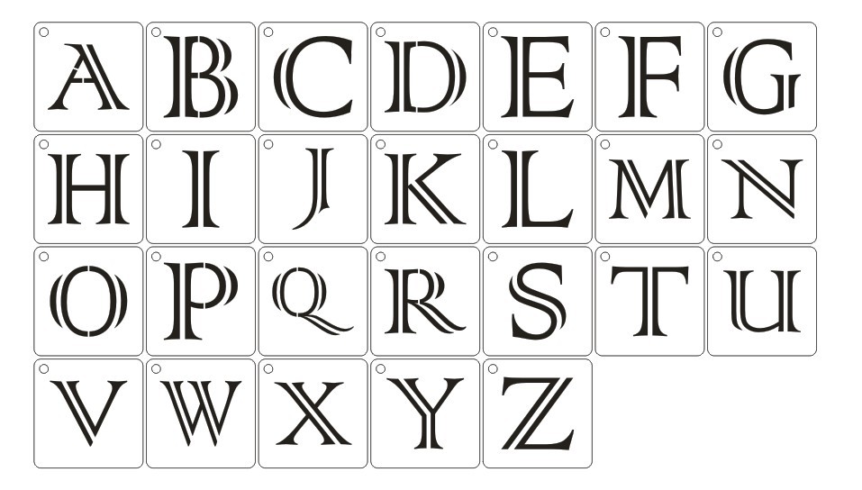 10厘米艺术字大写