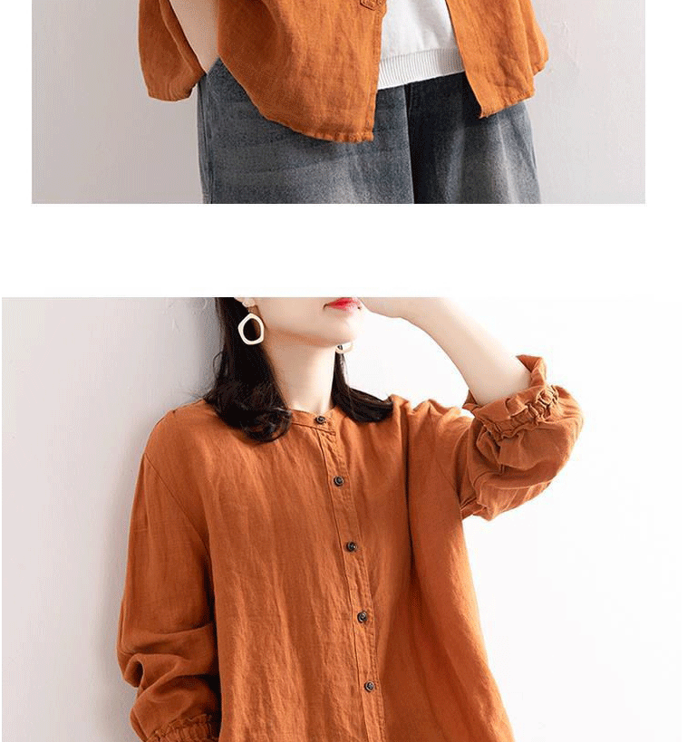 文艺复古女秋季棉麻衬衫女宽松圆领衬衣长袖休闲外套收口袖上衣女-tmall_10.gif