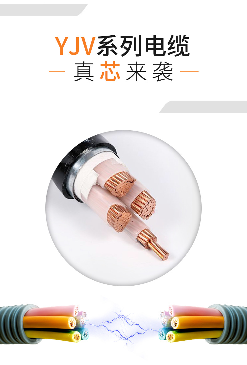 YJV 3*4平方铜芯聚氯乙烯护套