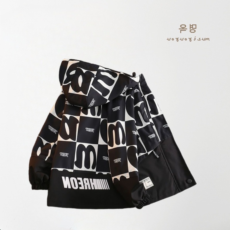 男童外套荟八季春秋外穿帅气新款中大儿童秋装男孩风衣百搭冲锋衣