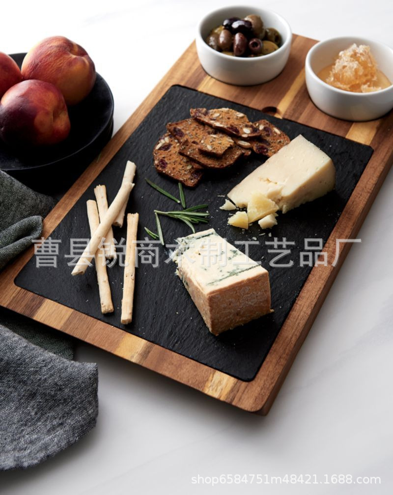 批发相思木岩石板木质点心盘熟食盘芝士奶酪板砧板案板BSCIF