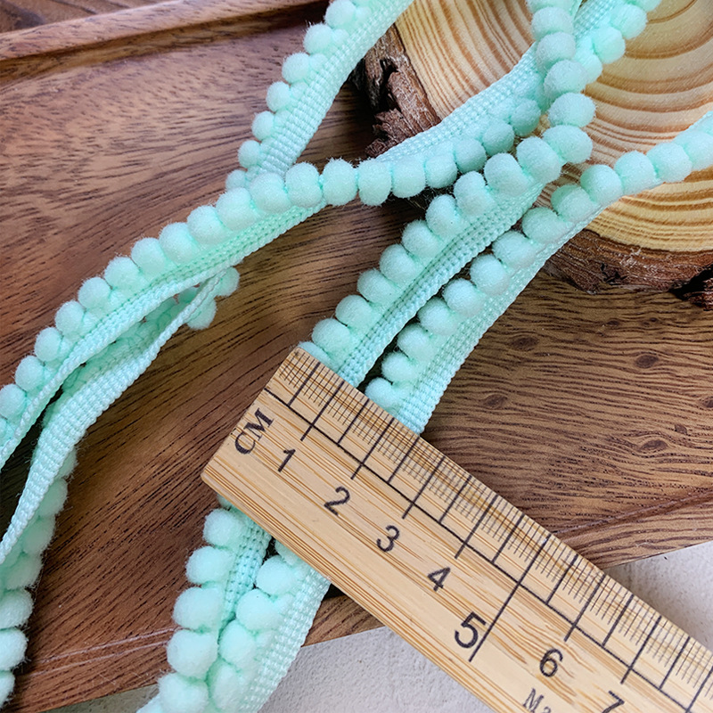 彩色球球花边小毛球狗牙边手工diy材料裙边服装装饰