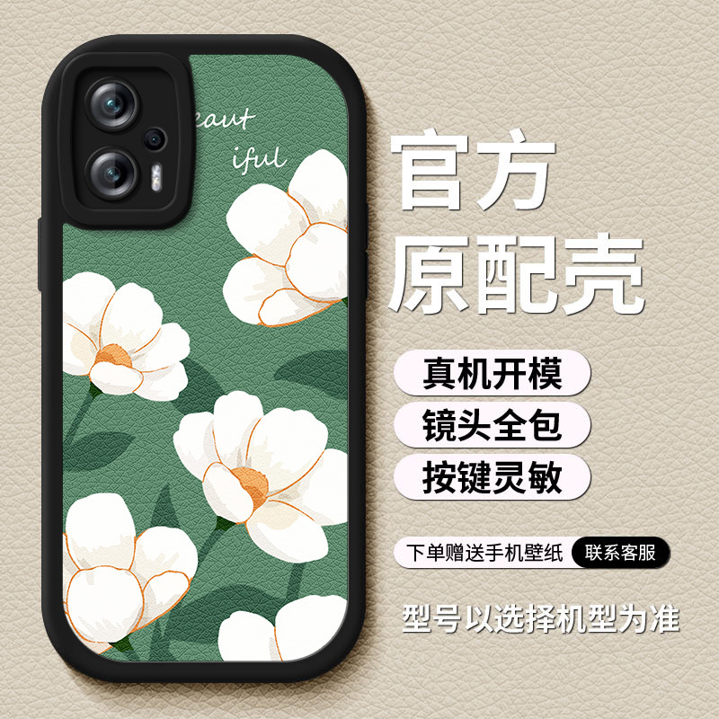 7-黑D-84182-春天栀子花黑底