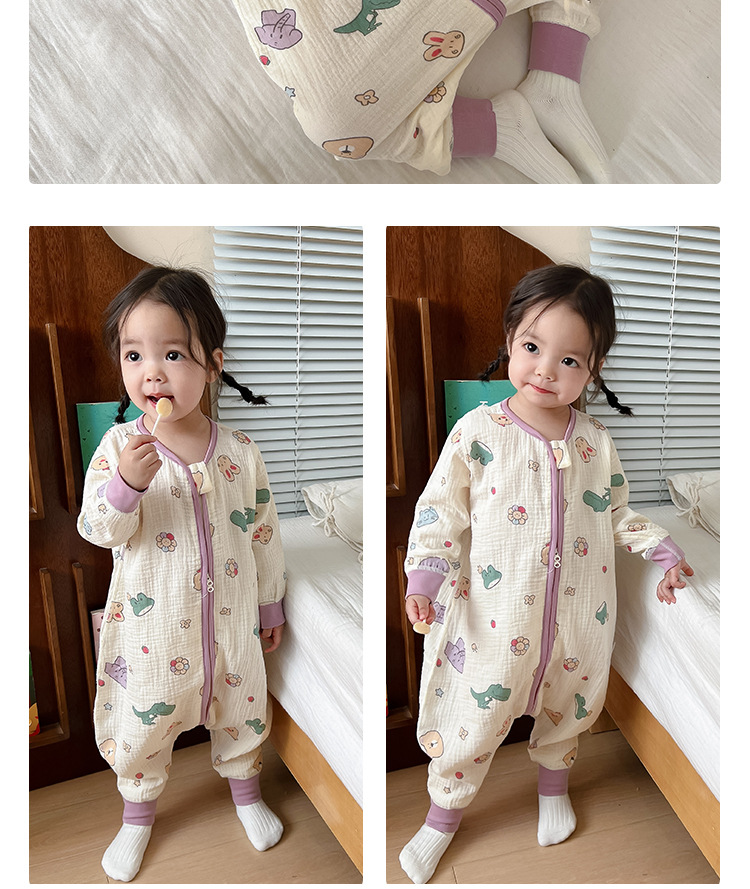 卡通动物长袖睡袋_02
