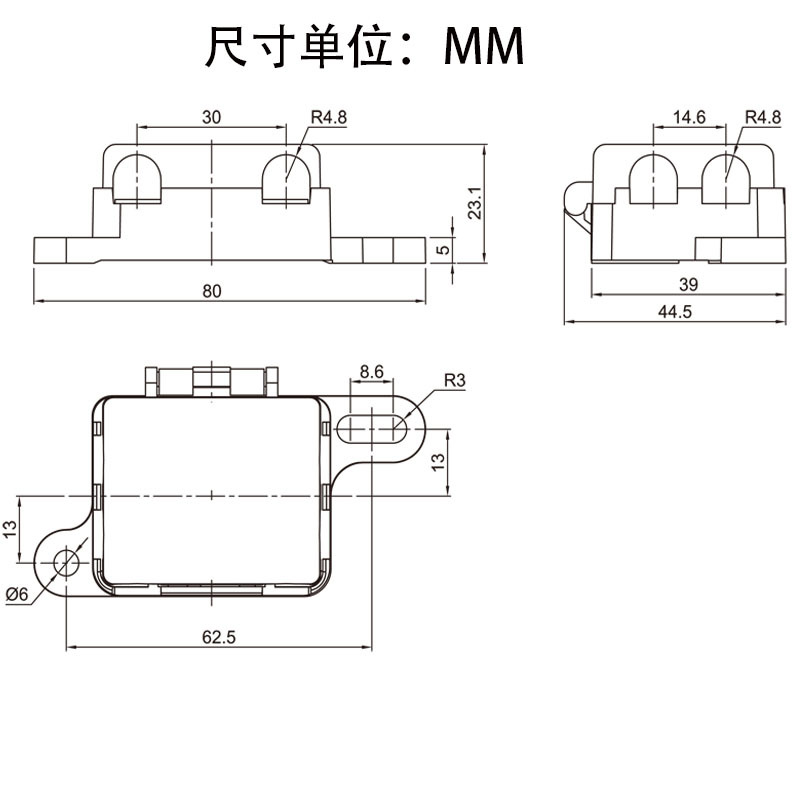 ans双位保险座尺寸图