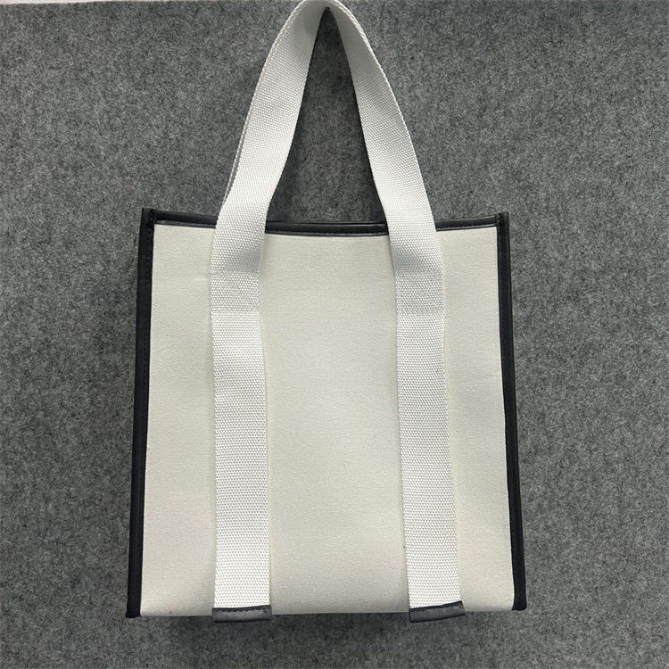 纯白色文艺气质高档帆布托特包手提袋单肩包