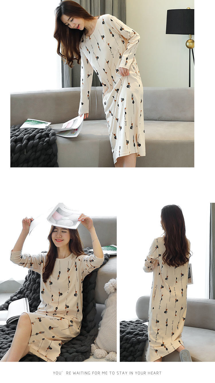 长袖睡裙详情图