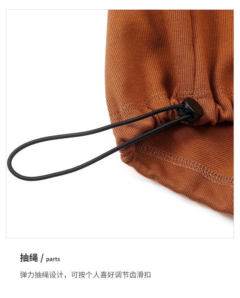 登爵男装 秋冬新款连帽卫衣320g斜纹双面棉金属扣防风帽潮牌