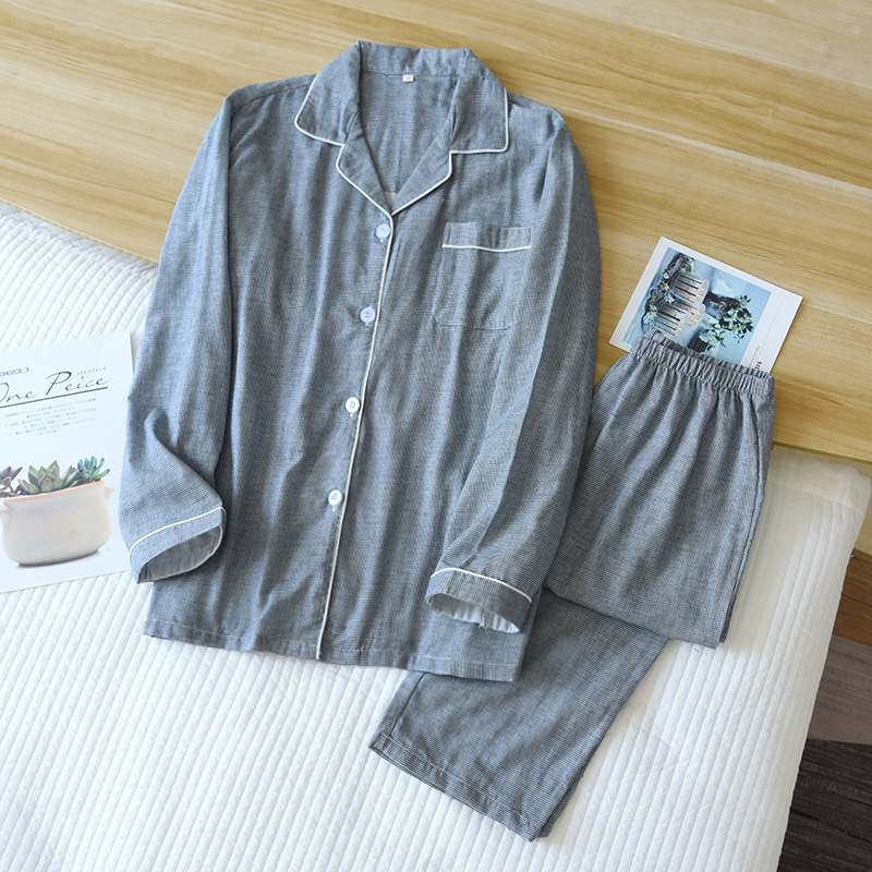 小格子纱布套装