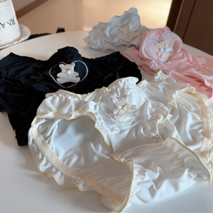 内裤好看高颜值 甜美小熊冰丝内裤清凉丝滑纯棉裆少女三角裤 C577
