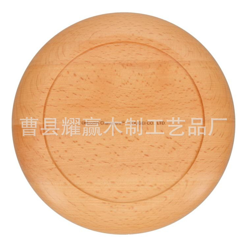 创意榉木姆明餐盘实木零食水果托盘简约甜品拍摄道具装饰BSCI