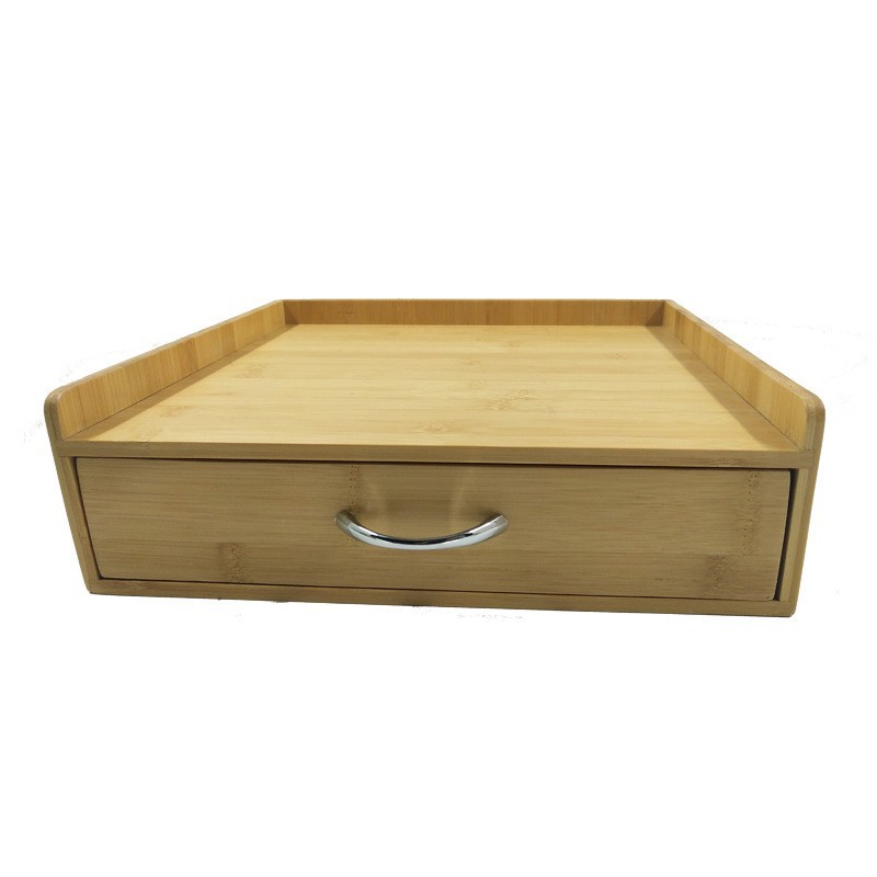 竹制收纳整理盒抽屉式多格茶叶咖啡置物盒 餐具收纳盒 批发 (