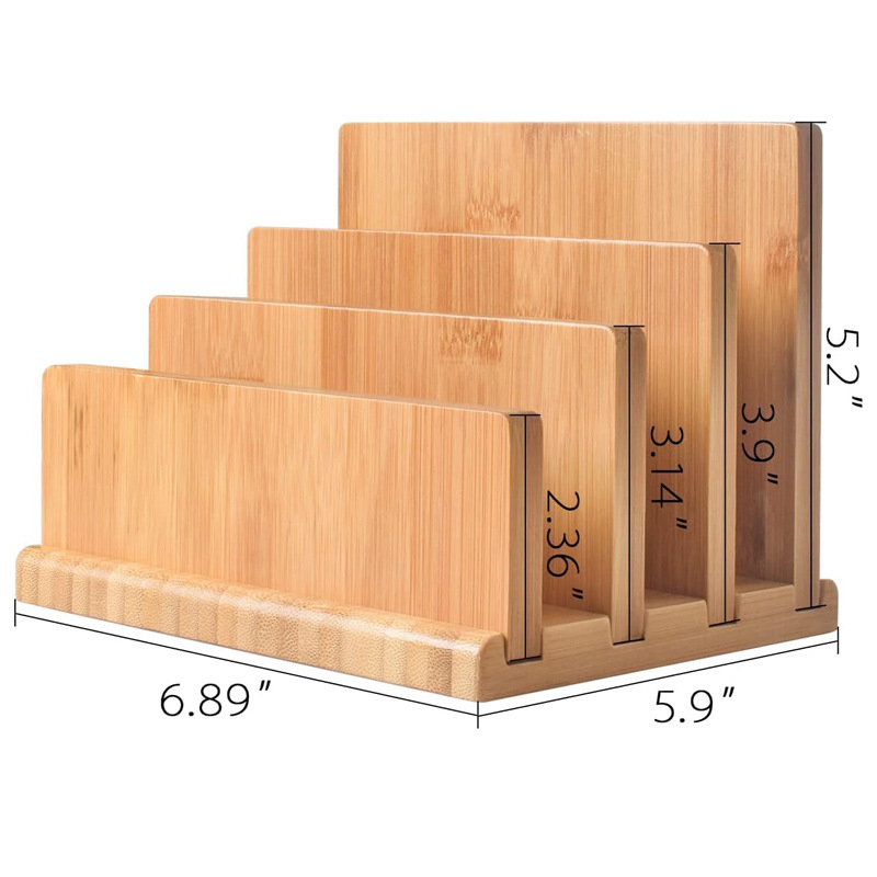 竹木收纳整理架简约办公桌文件夹多格分类学生文具资料信件置物架