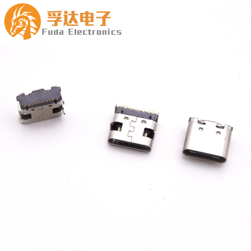 39.TYPE C14P-16P母座板上四脚插板SMT