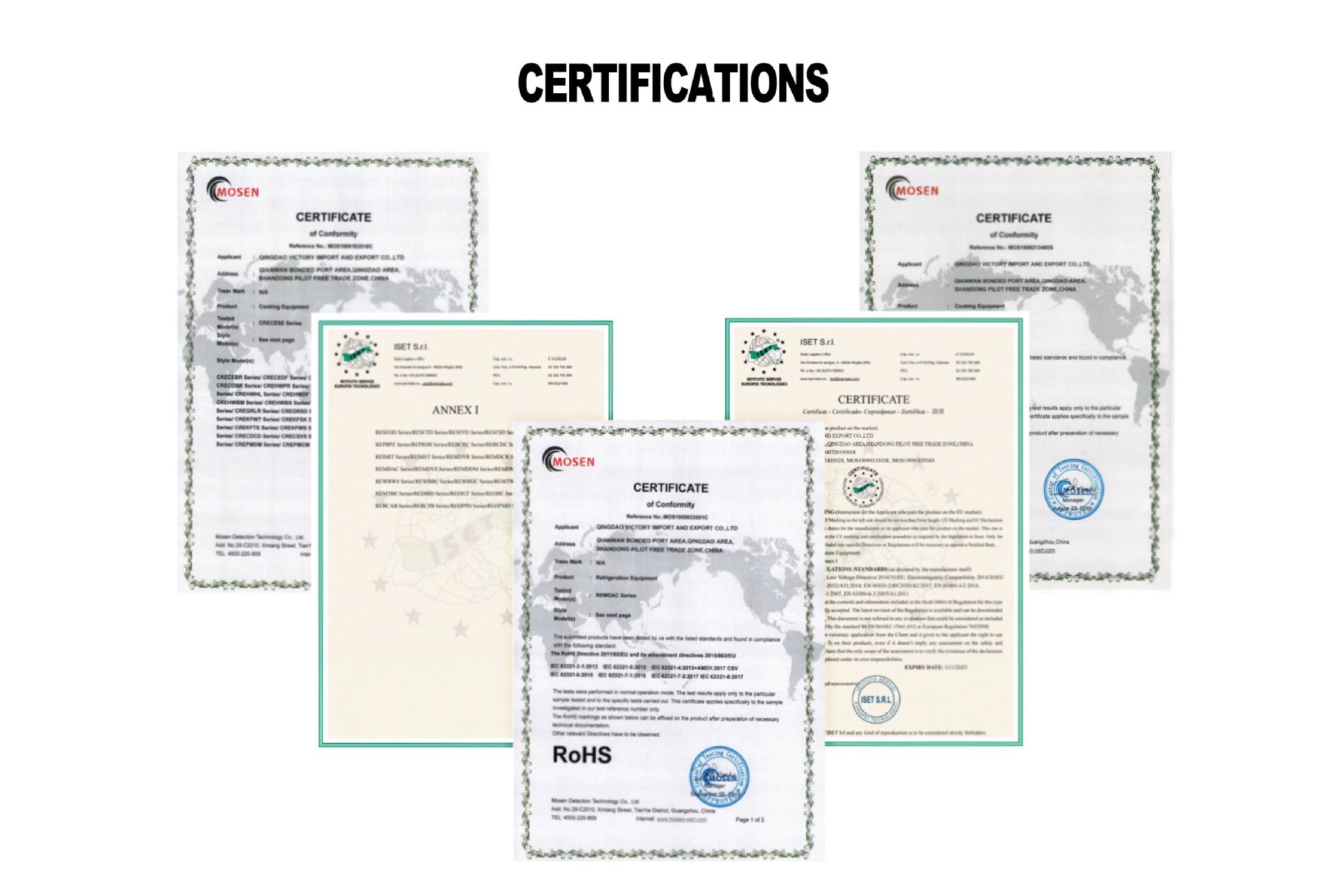 Qingdao Victory 证书