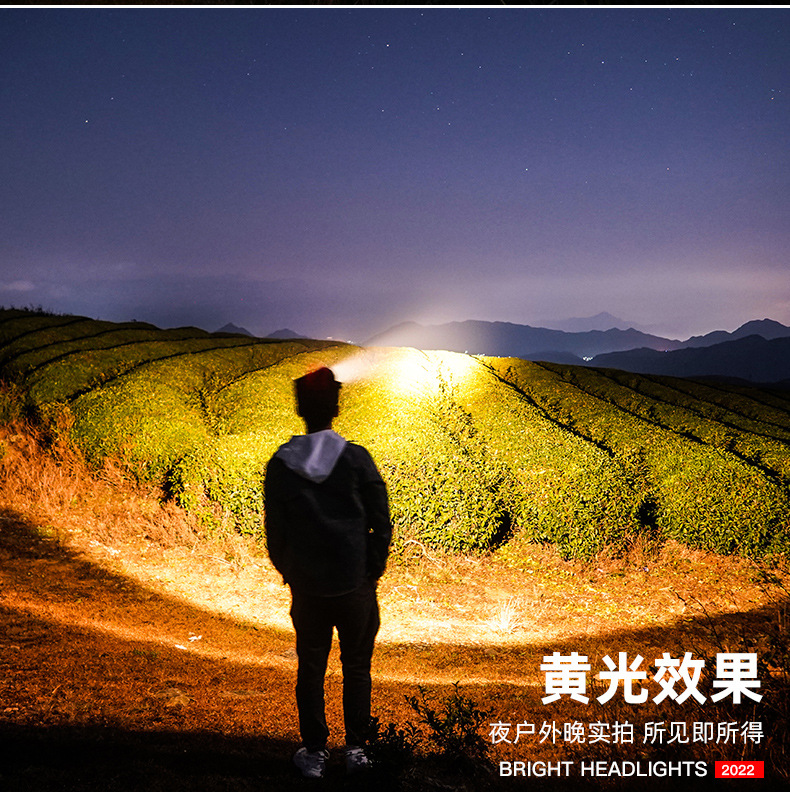 钓鱼夜钓防水灯矿灯氙气手电筒