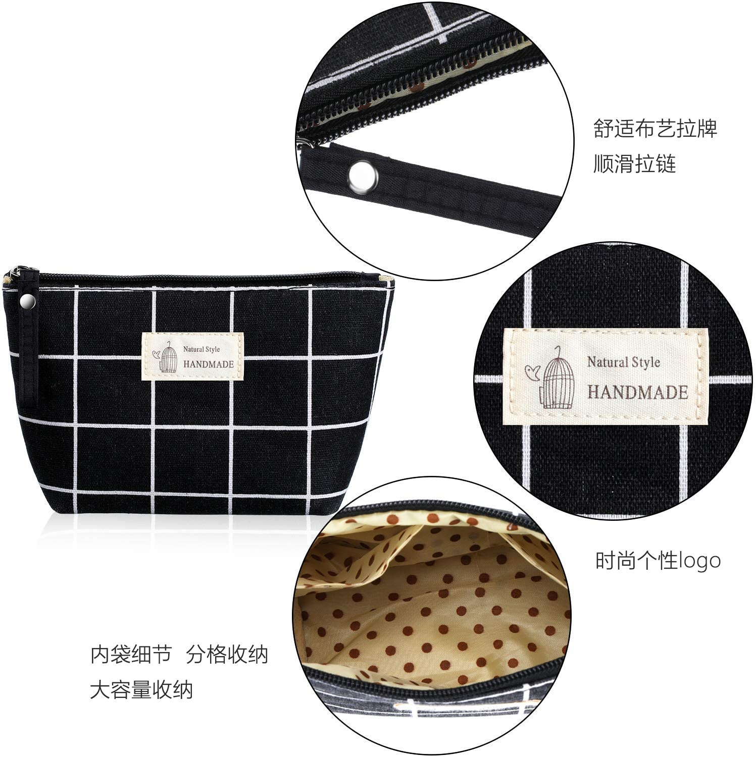 跨境新款棉麻化妆包旅行便携