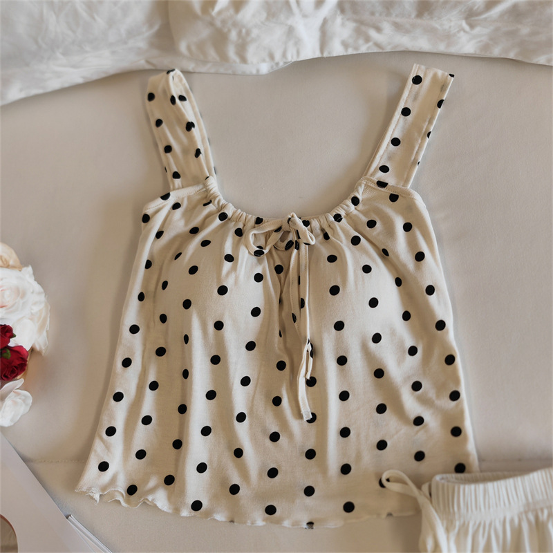 8394.2#波点白背心+白短裤2 (4)