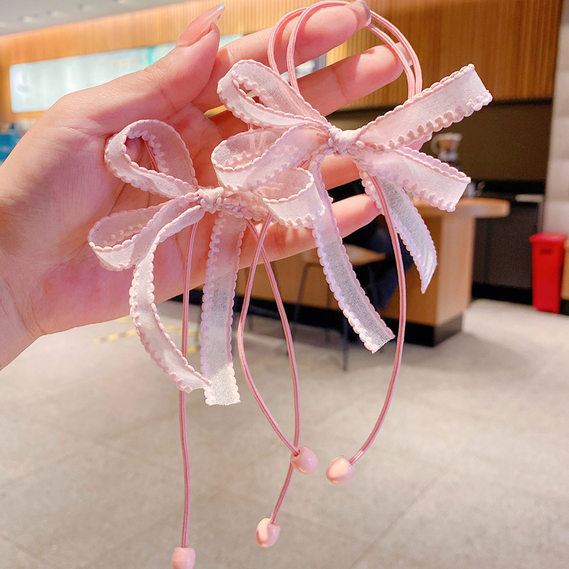 儿童蝴蝶结流苏头绳
