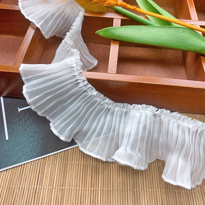 高档褶皱木耳蕾丝花边辅料