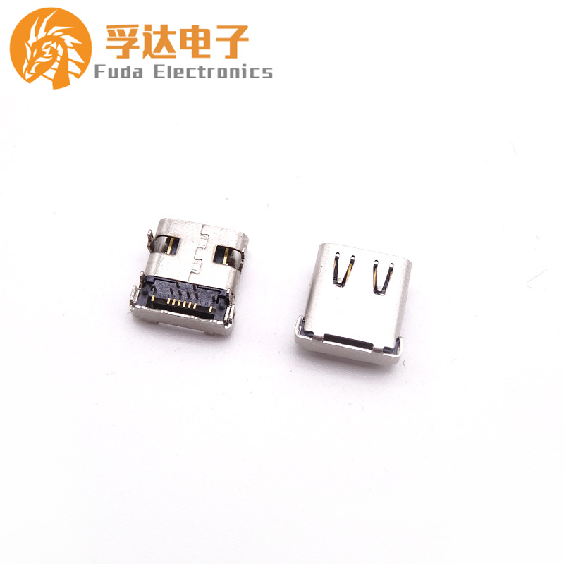 7.TYPE C14P母座前插后贴四脚插板