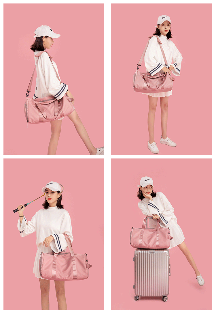 健身包定制logo运动训练包干湿分离鞋位短途行李包