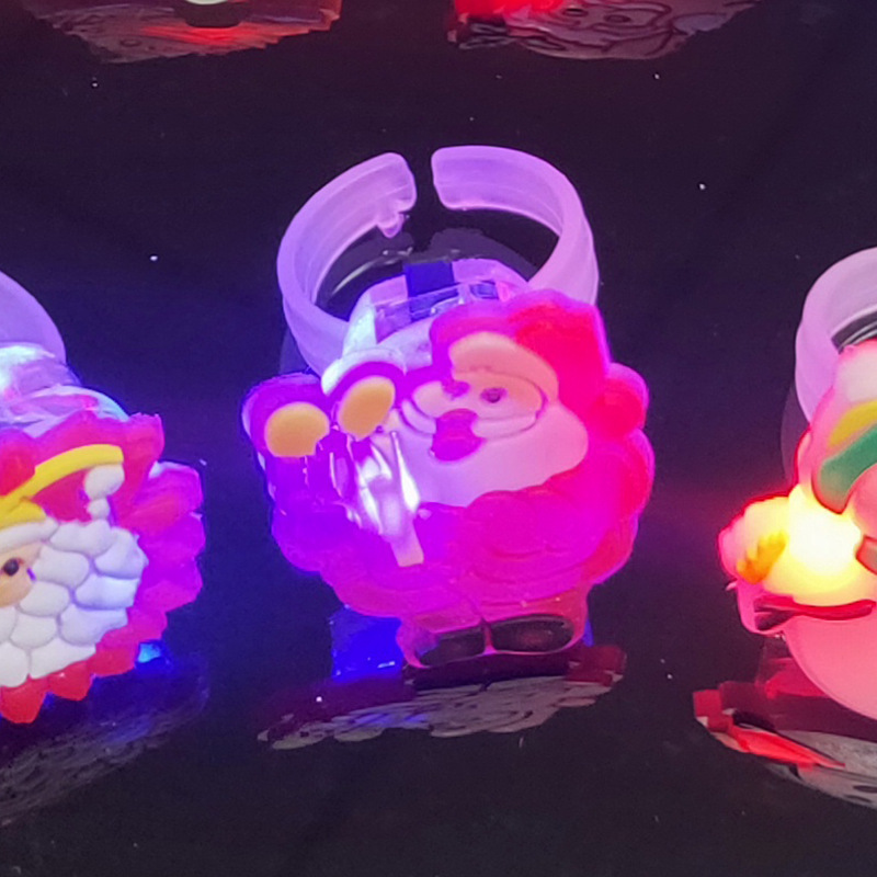 帮手描述图：闪光软胶戒指 发光戒指 发光手指灯 闪光手指灯圣