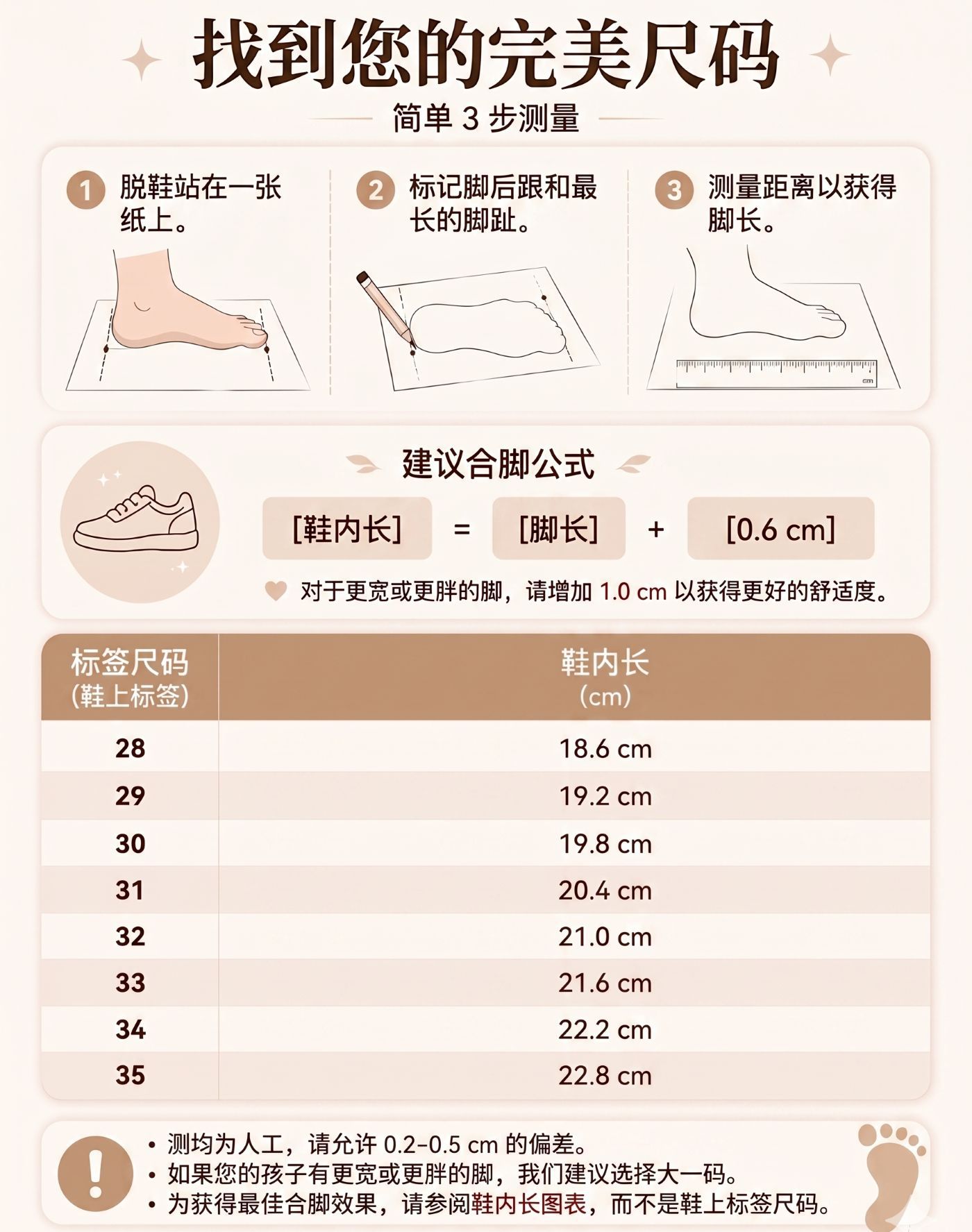 8171童鞋尺码表