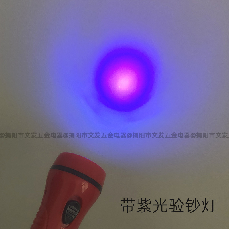 佳格YD8840强光带紫光验钞小手电户外便携式可充电两档LED照明灯