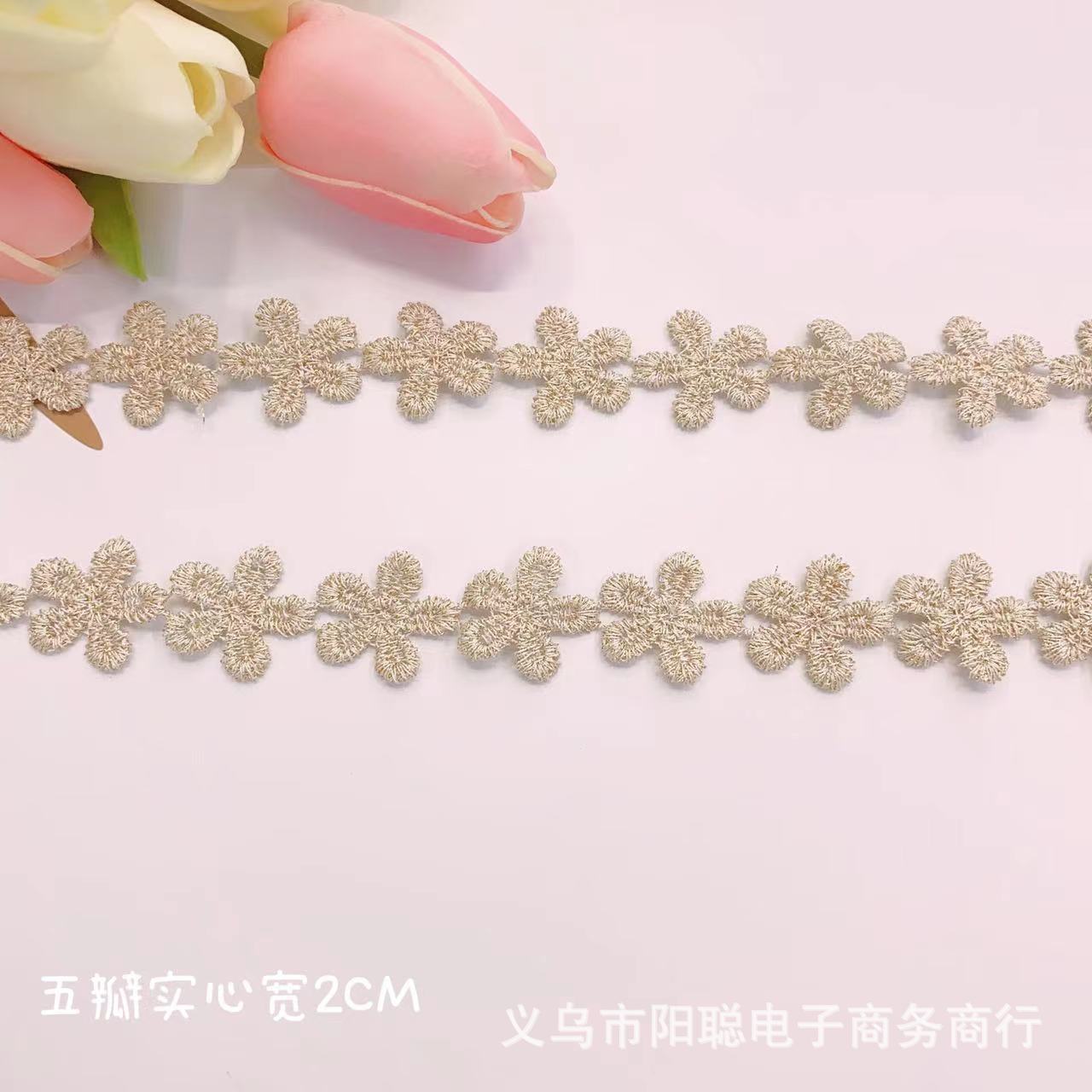 金线五瓣实心