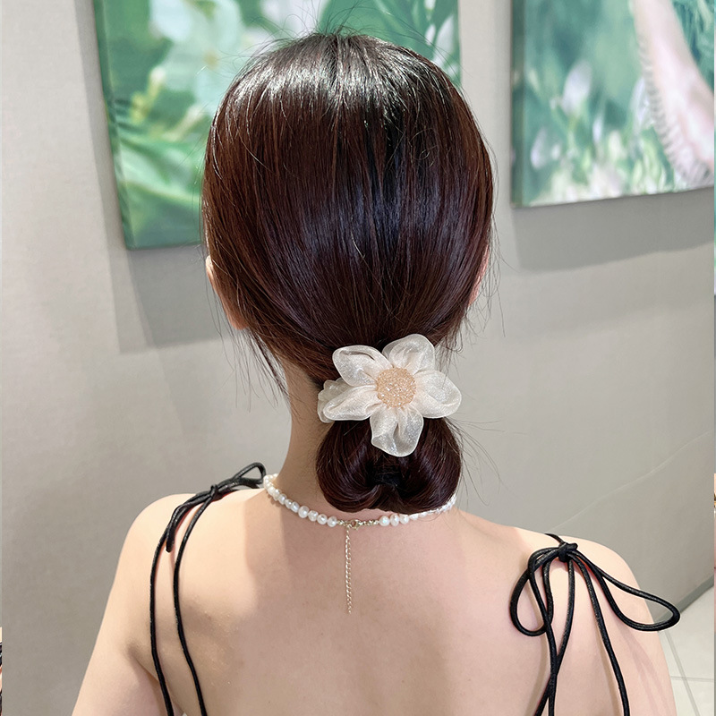 水钻花朵发圈