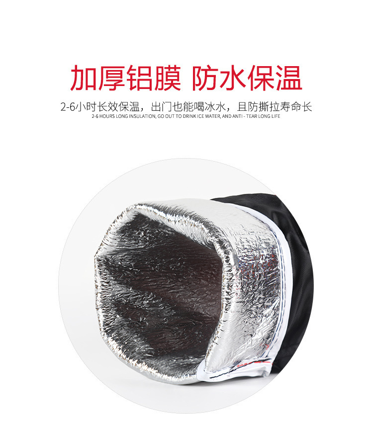 新款欧美时尚个性牛津布圆形冰包 居家便携折叠冰包午