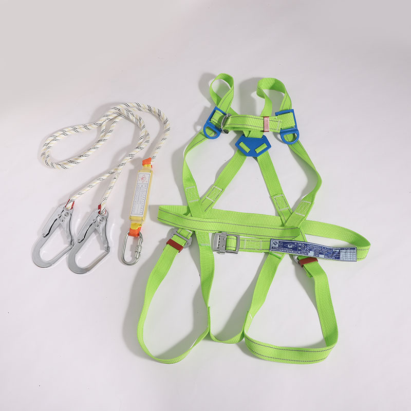 绿色反光全身式双大钩缓冲安全带.JPG